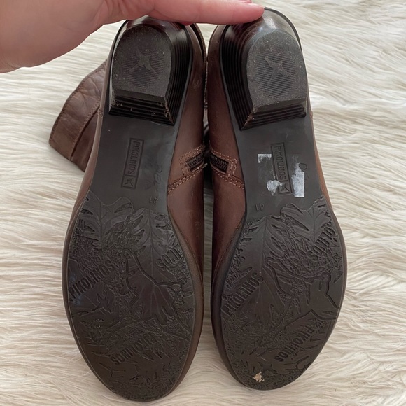 Pikolinos Brown Leather Brujas Slouchy Boots - Picture 8 of 11